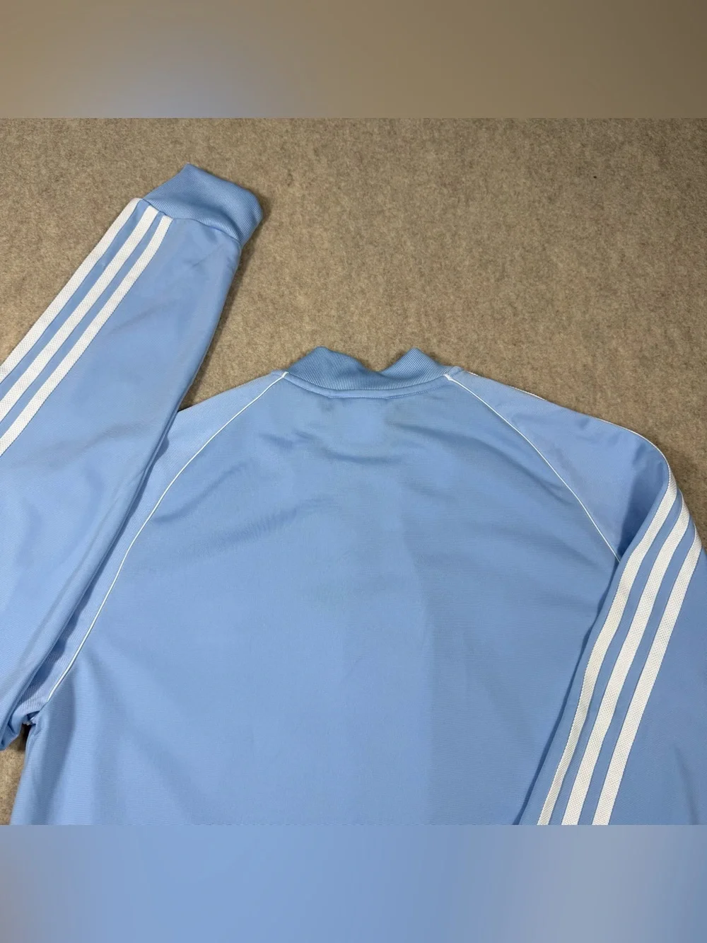 adidas Kids XL Original Superstar Top Full Zip Lightweight Track Jacket SkyBlue